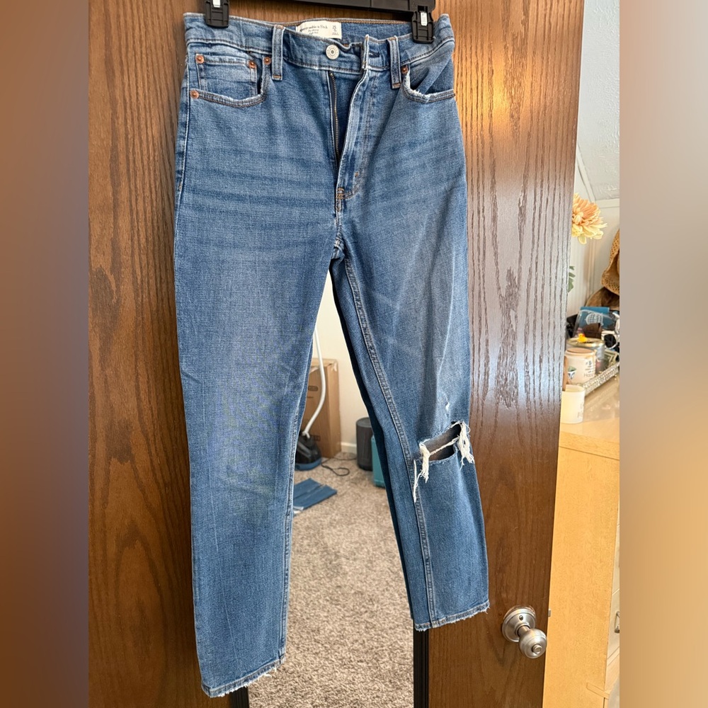 Abercrombie & Fitch High Rise Skinny Jeans - Blue